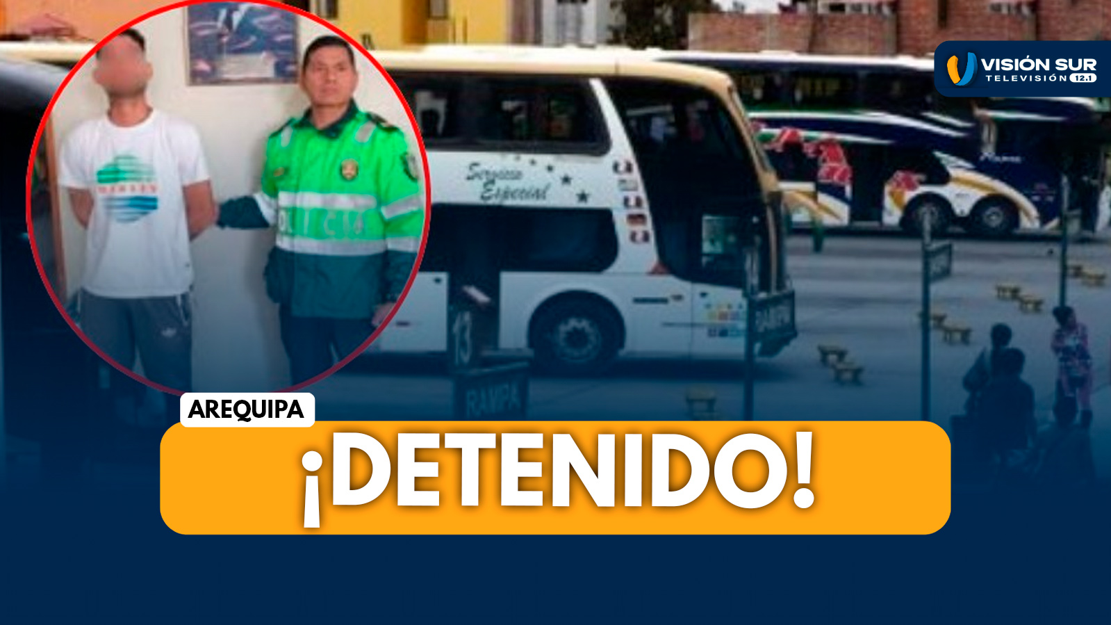 AREQUIPA: DETIENEN A EXTRANJERO POR ROBO DE CELULAR A ADULTA MAYOR EN BUS INTERPROVINCIAL RUMBO