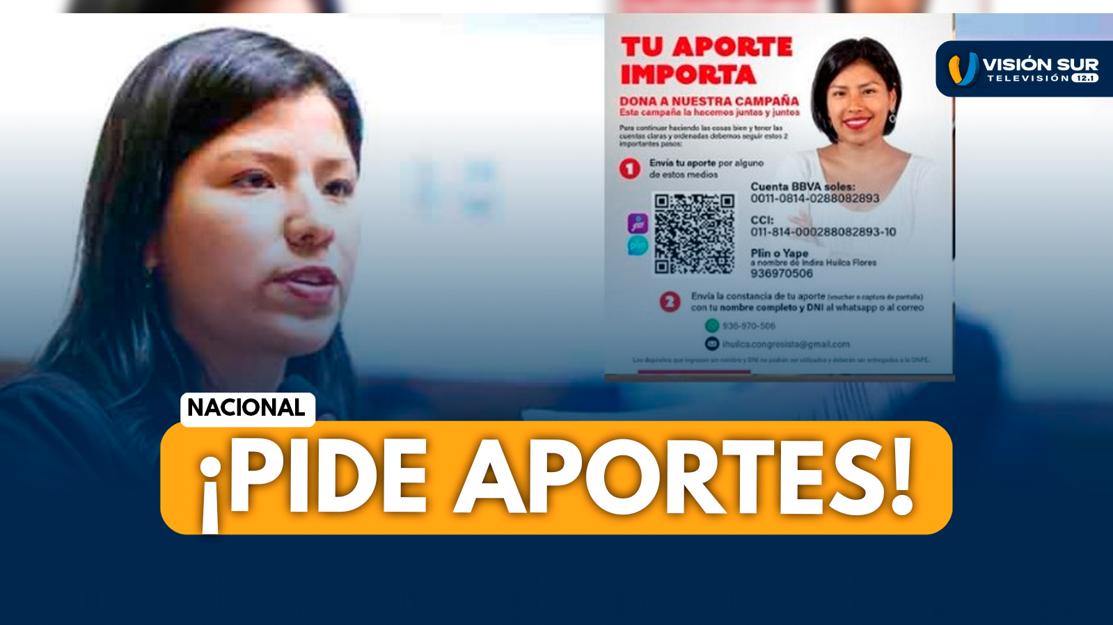 NACIONAL: INDIRA HUILCA SOLICITA APORTES CIUDADANOS PARA SU CAMPAÑA AL CONGRESO Y GENERA POLÉMICA EN REDES SOCIALES
