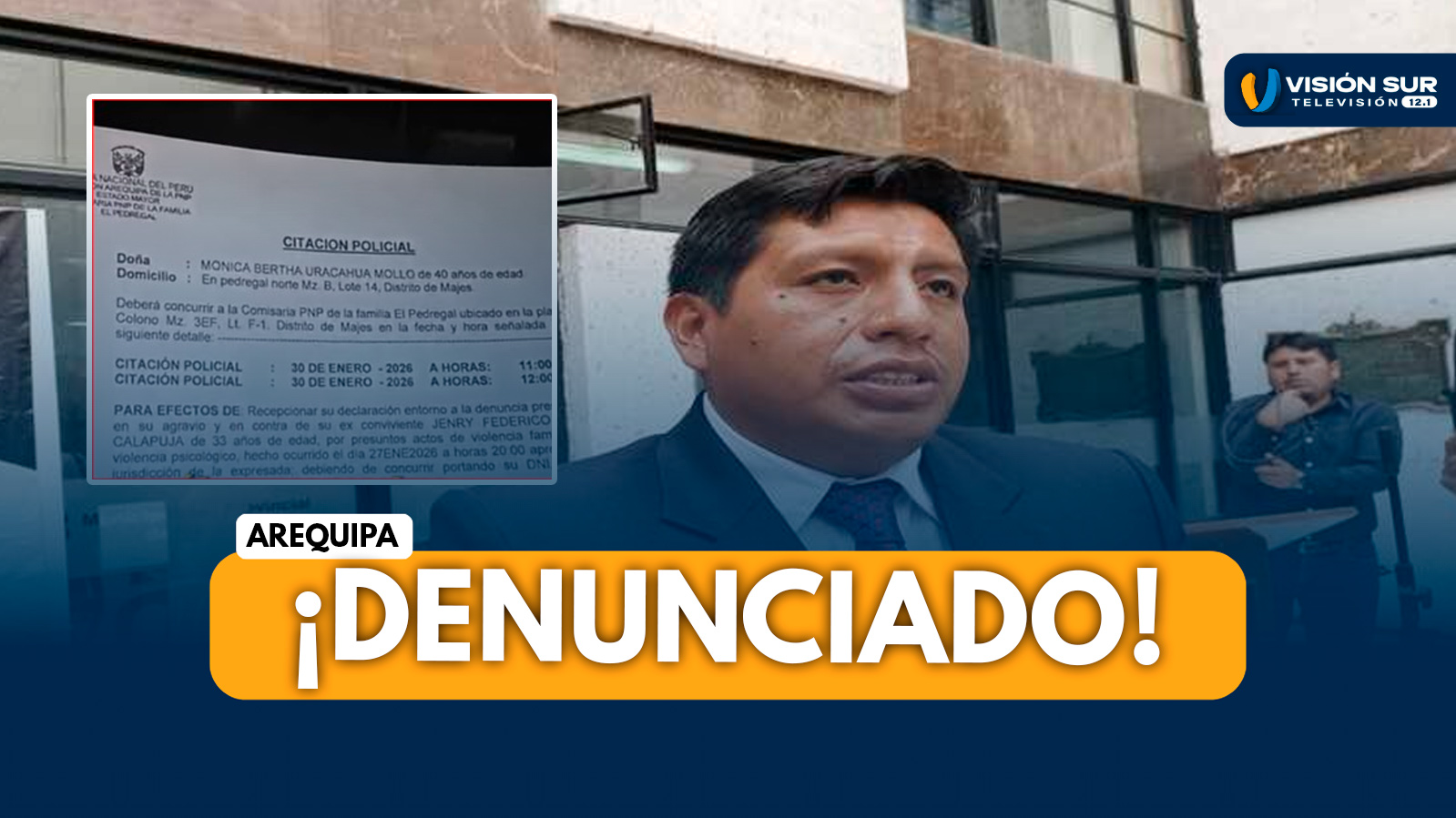 AREQUIPA: DENUNCIAN AL ALCALDE DE MAJES POR PRESUNTA AGRESIÓN PSICOLÓGICA Y AMENAZAS CONTRA LA MADRE DE SUS HIJOS