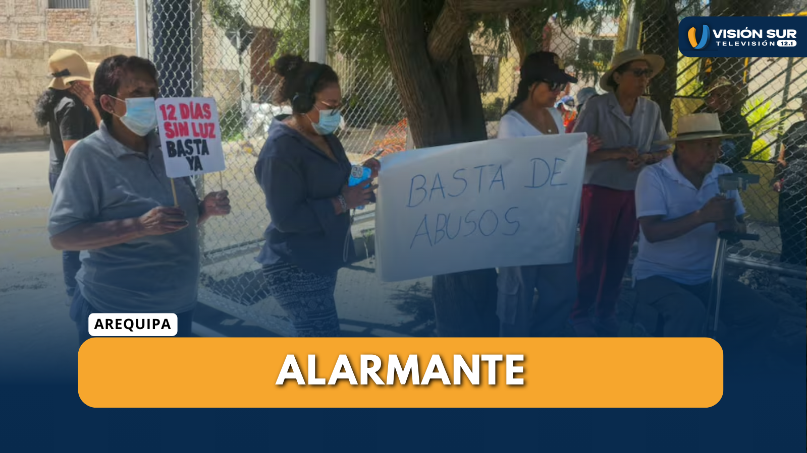 VECINOS DE YANAHUARA DENUNCIAN 12 DÍAS SIN ENERGÍA ELÉCTRICA