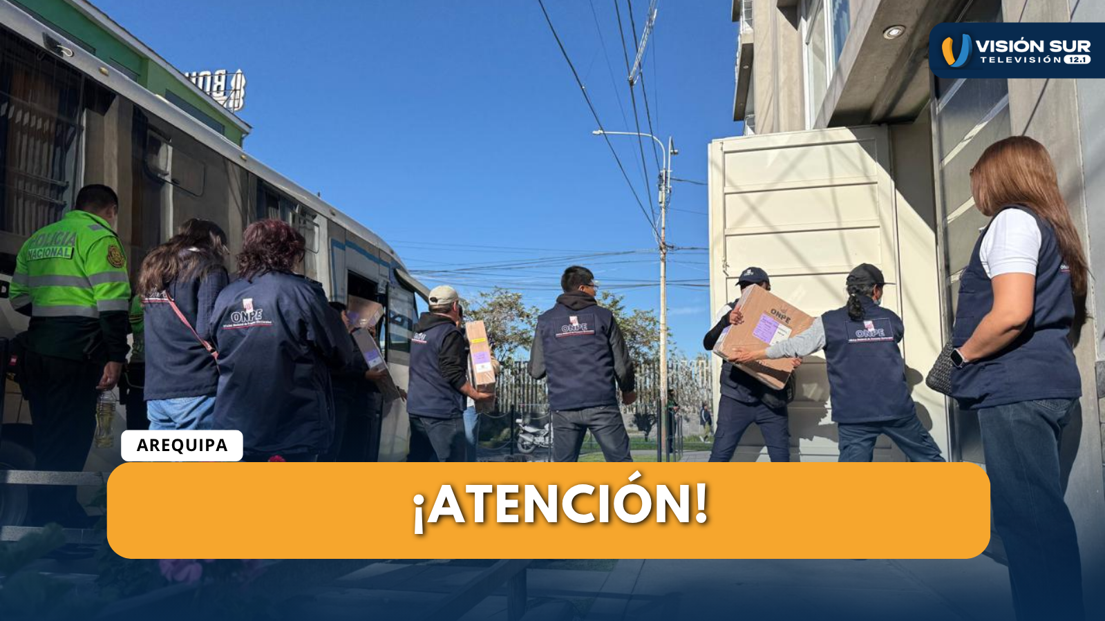 MATERIAL ELECTORAL ES DISTRIBUIDO A 323 LOCALES DE VOTACIÓN EN AREQUIPA