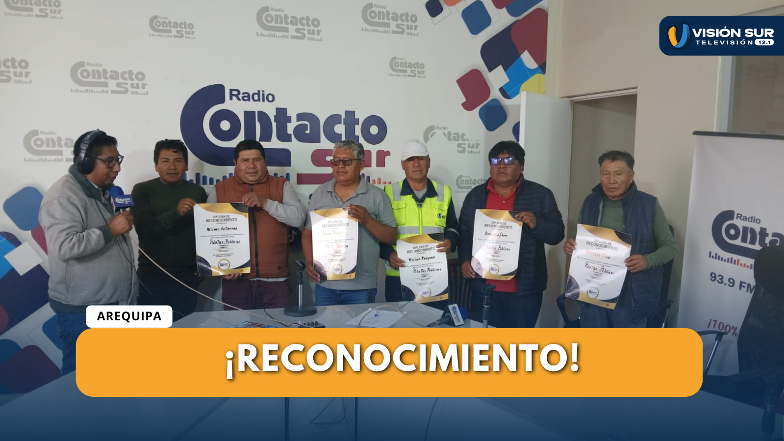 RADIO CONTACTO SUR RECONOCE A DIRIGENTES POR IMPULSAR PROYECTO DE PILETAS EN LA AUTOPISTA AREQUIPA–LA JOYA