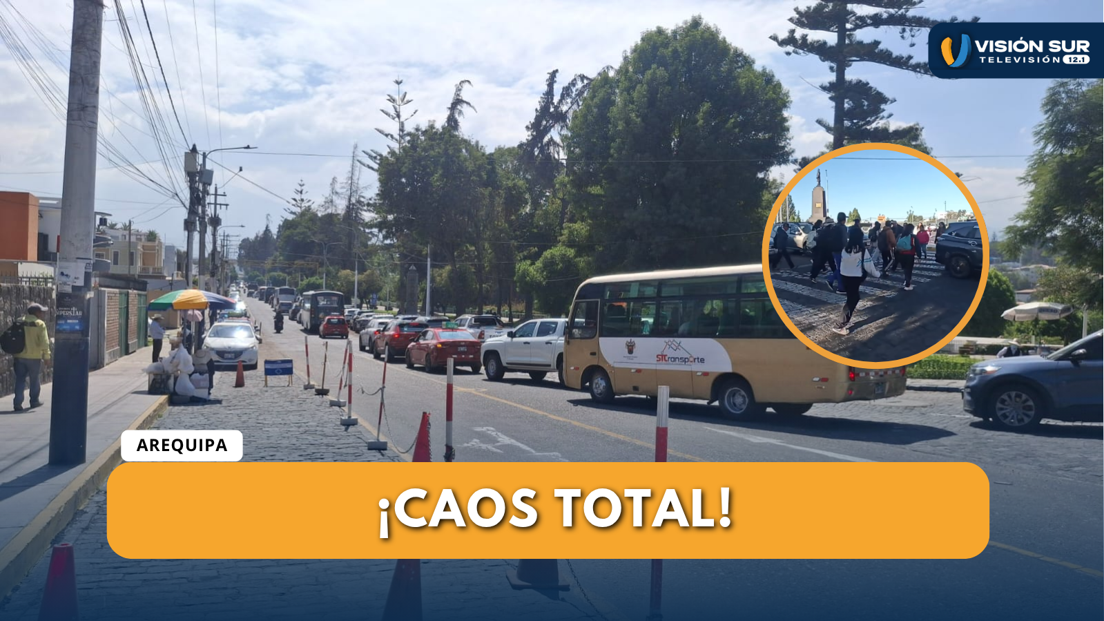 TRÁFICO COLAPSA LA AV. EJÉRCITO Y PASAJEROS OPTAN POR CAMINAR ANTE CAOS VEHICULAR
