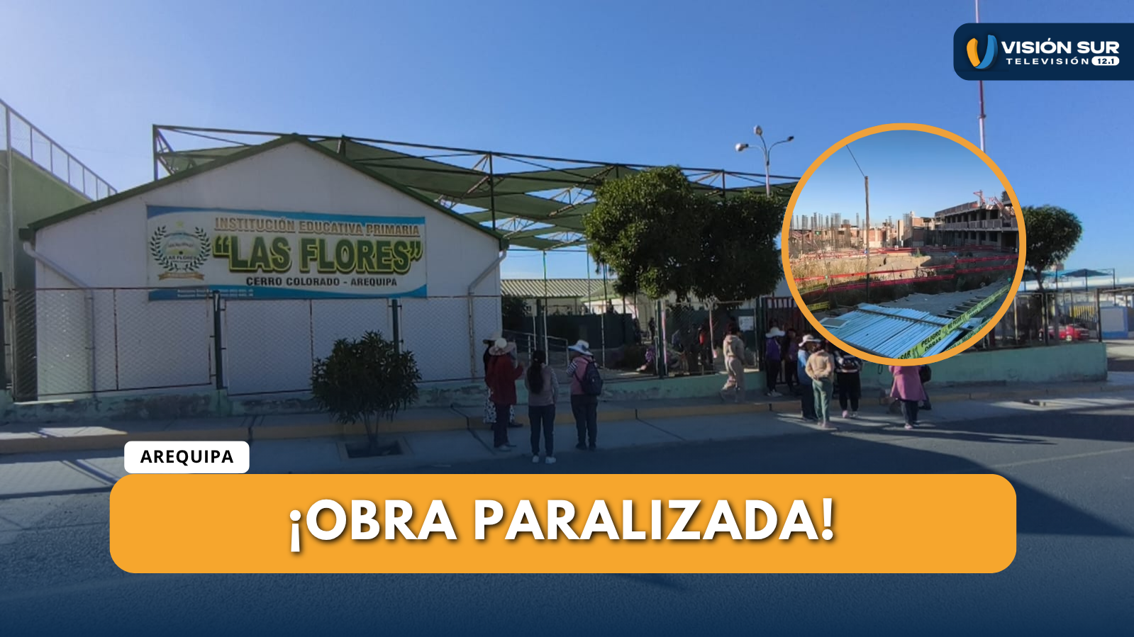 ALUMNOS ESPERAN MÁS DE CINCO AÑOS LA CONSTRUCCIÓN DE SU COLEGIO Y CONTINÚAN ESTUDIANDO EN UN PARQUE DE CERRO COLORADO 