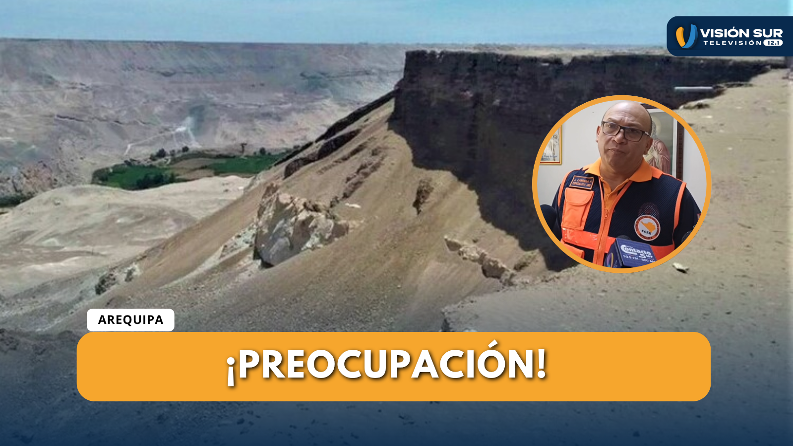 DESLIZAMIENTOS EN ALTO SIGUAS PONEN EN RIESGO LA PANAMERICANA SUR Y DAÑAN CULTIVOS