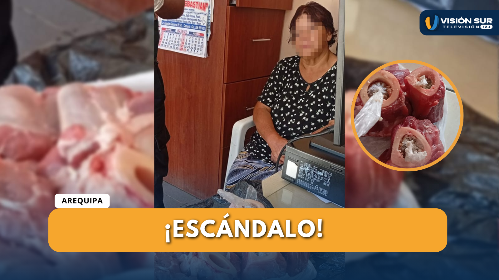 MADRE DE REO INTENTÓ INGRESAR MARIHUANA OCULTA EN HUESOS DE CARNE AL PENAL DE CAMANÁ