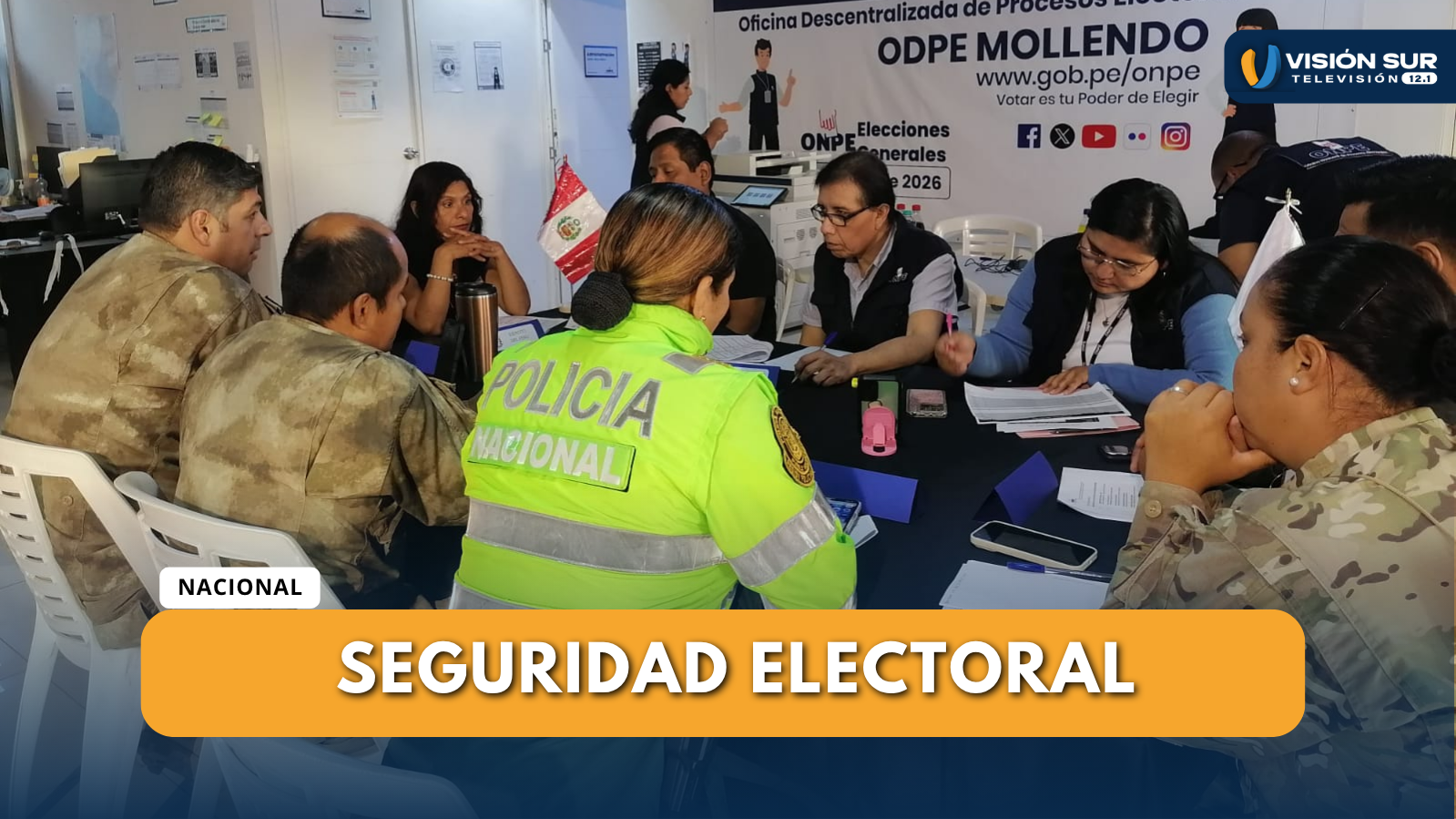 ODPE MOLLENDO COORDINA SEGURIDAD ELECTORAL CON LAS FF. AA. Y LA PNP PARA EL 7 DE JUNIO