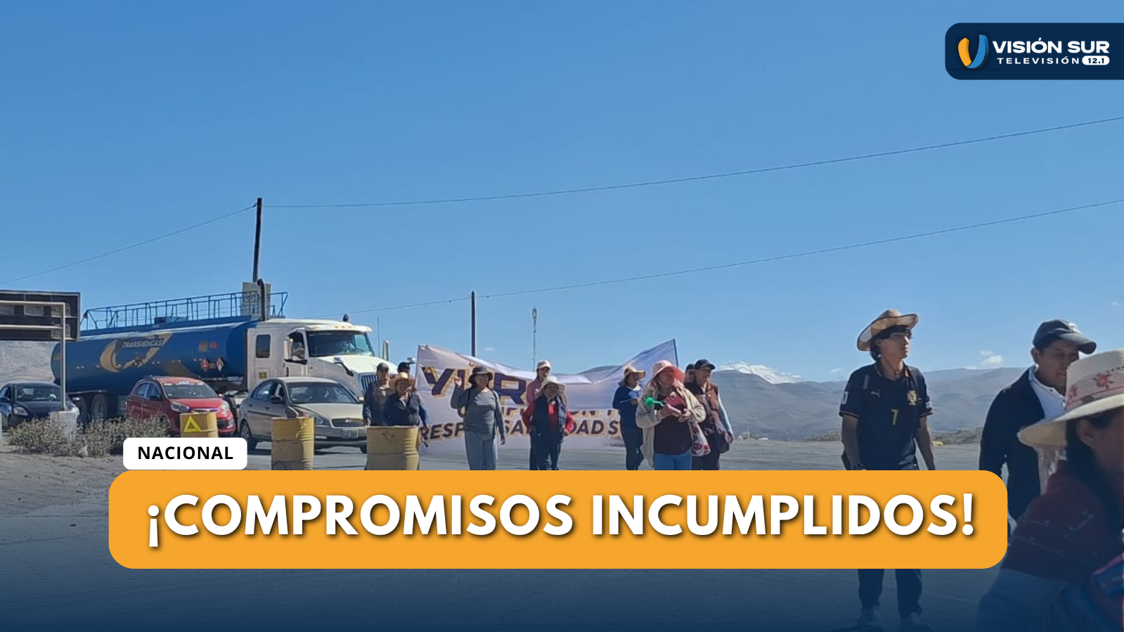POBLADORES DE YURA REALIZAN PLANTÓN CONTRA CEMENTOS YURA Y EXIGEN MAYOR INVERSIÓN SOCIAL