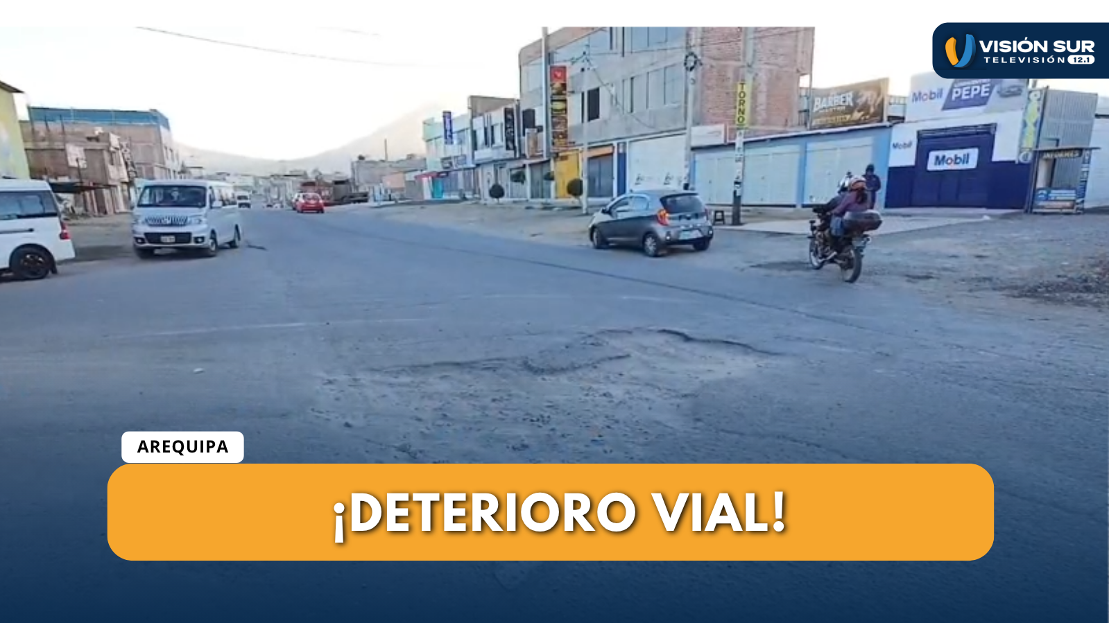 DETERIORO DE LA AVENIDA CHARACATO PONE EN RIESGO A CONDUCTORES Y PEATONES 